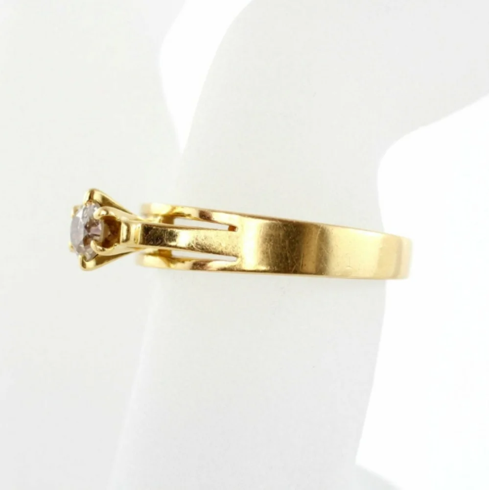 Vintage 18k diamond solitaire ring - Picture 9 of 12
